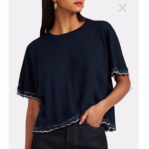 Derek Lam 10 Crosby Navy Knit Top